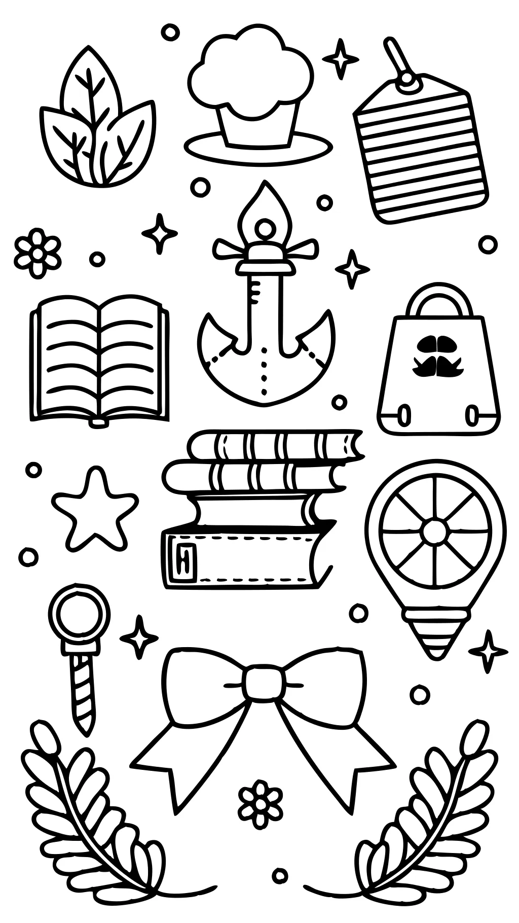 preppy aesthetic coloring pages